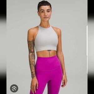 Lululemon Like a Cloud High-Neck Longline Bra*Light Support, B/C CupSeal Grey 12